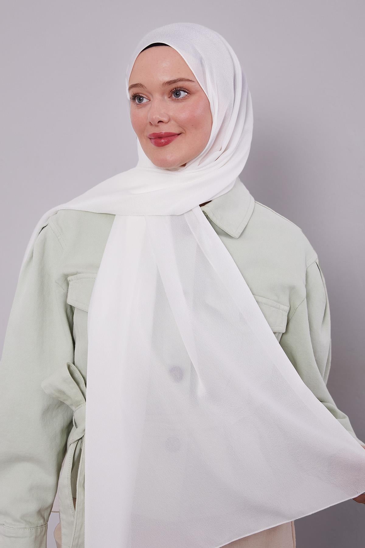 Fivescarf Ekru Düz Purple Şal