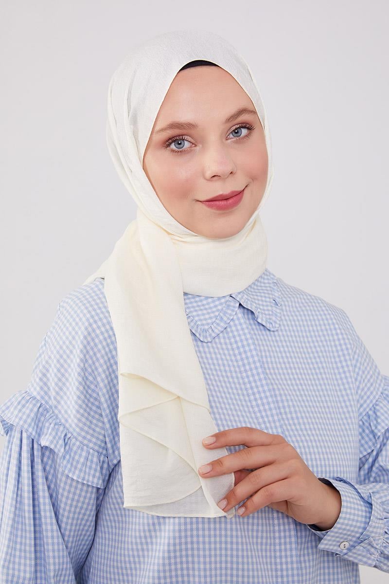 Fivescarf Ekru Junset Şal