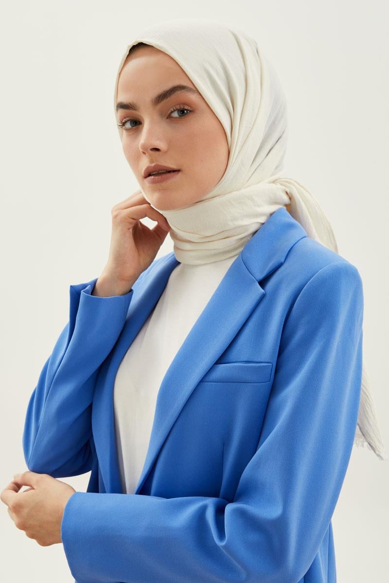 Fivescarf Ekru Naturel Pamuk Şal