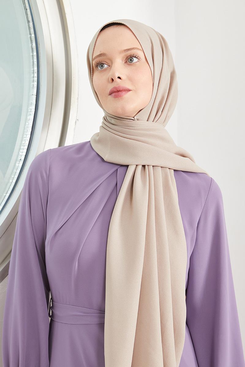 Fivescarf Ekru Simli Otto Abiye Şal
