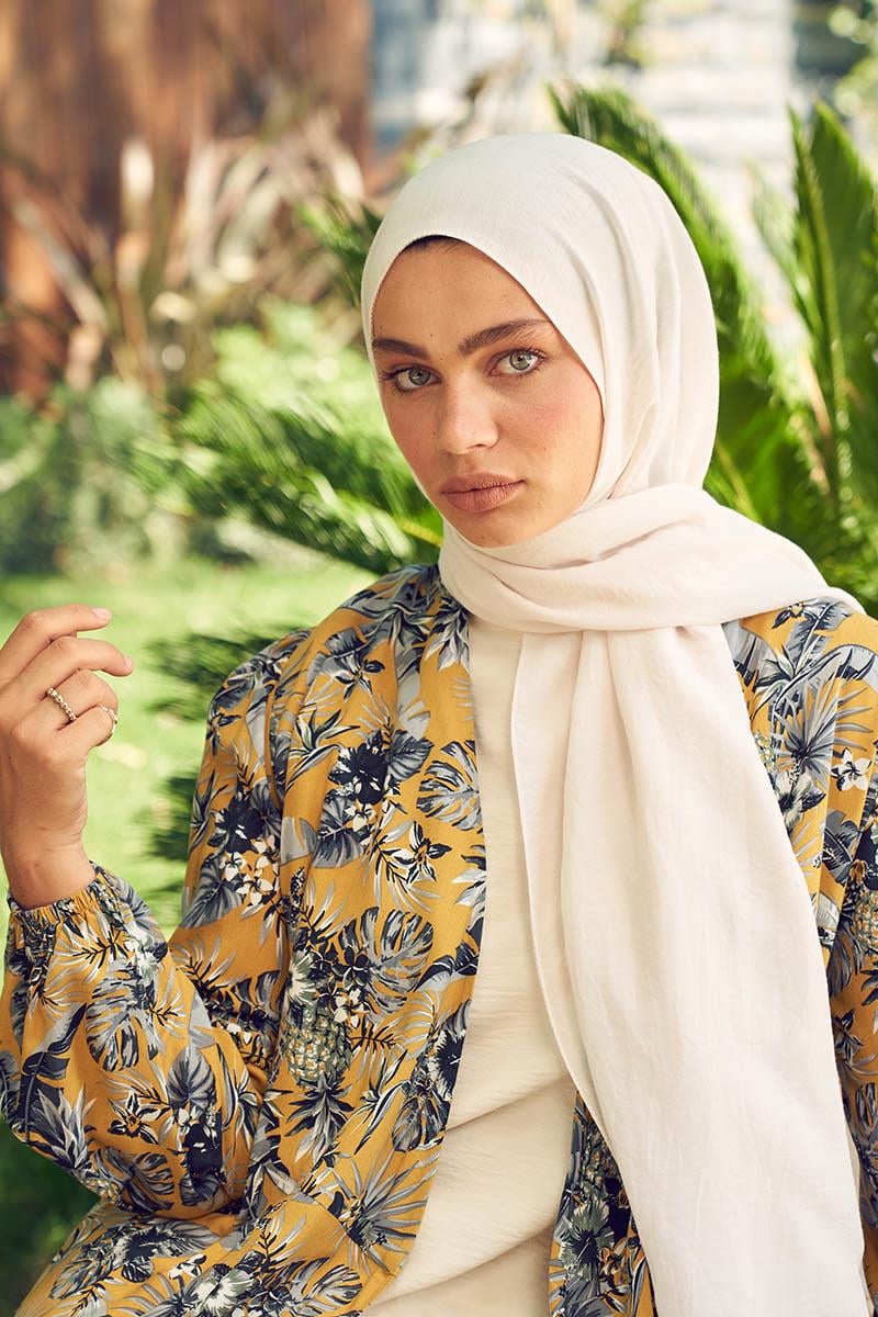 Fivescarf Ekru Touch Pamuk Şal