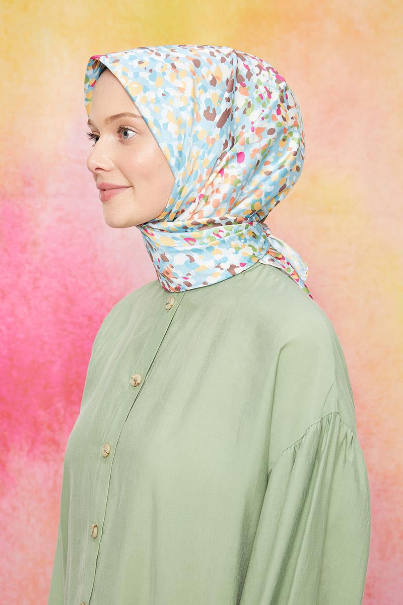 Fivescarf Ekru Twill Digital Eşarp