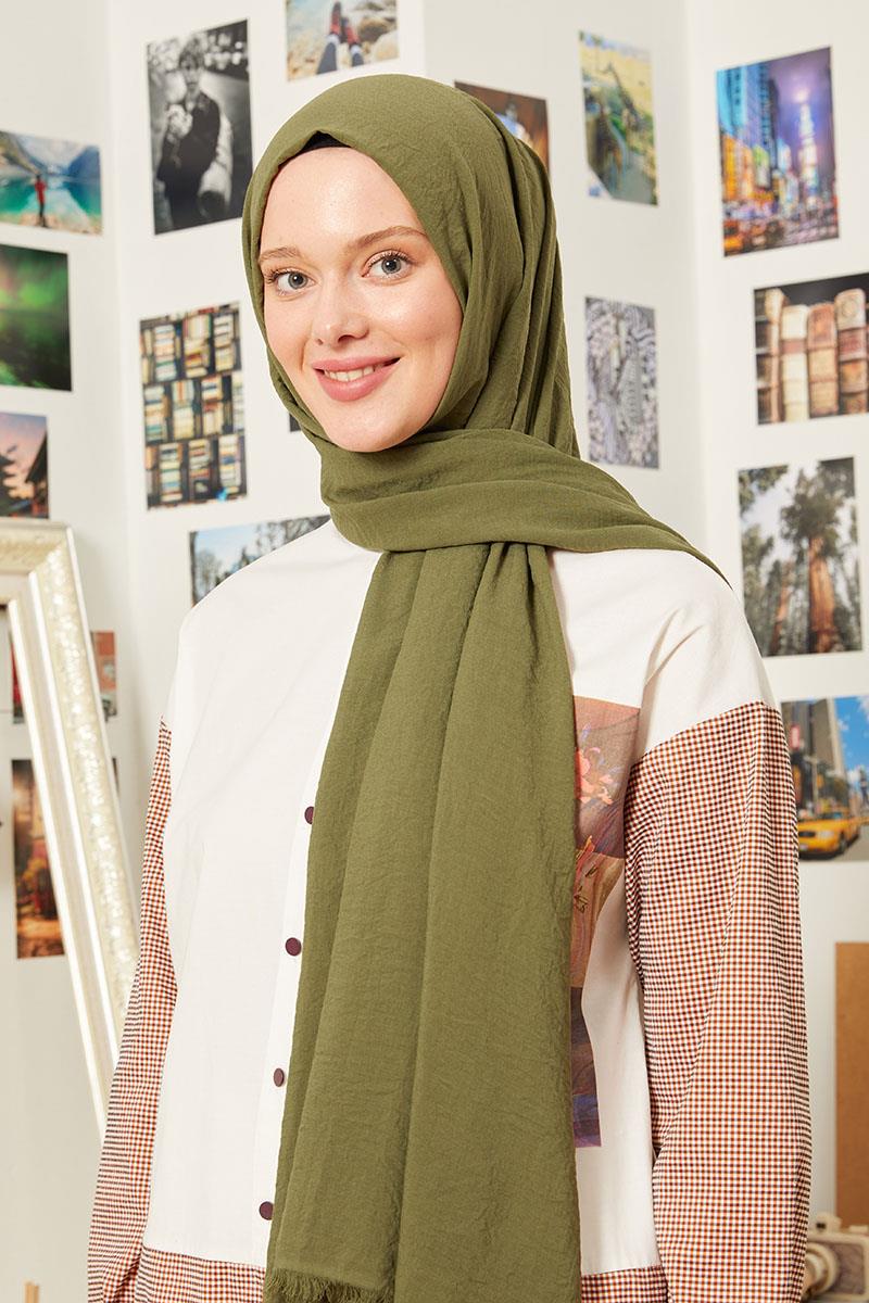 Fivescarf Fıstık Yeşili Maxi Cotton Şal