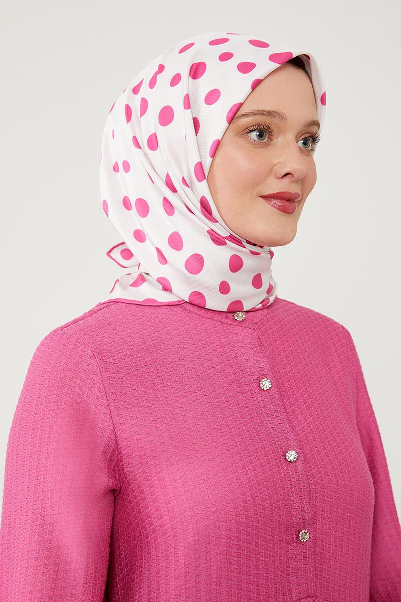 Fivescarf Fuşya Twill Digital Eşarp