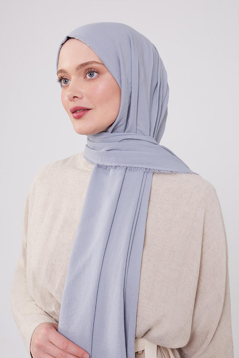 Fivescarf Gök Mavisi Maxi Cotton Şal