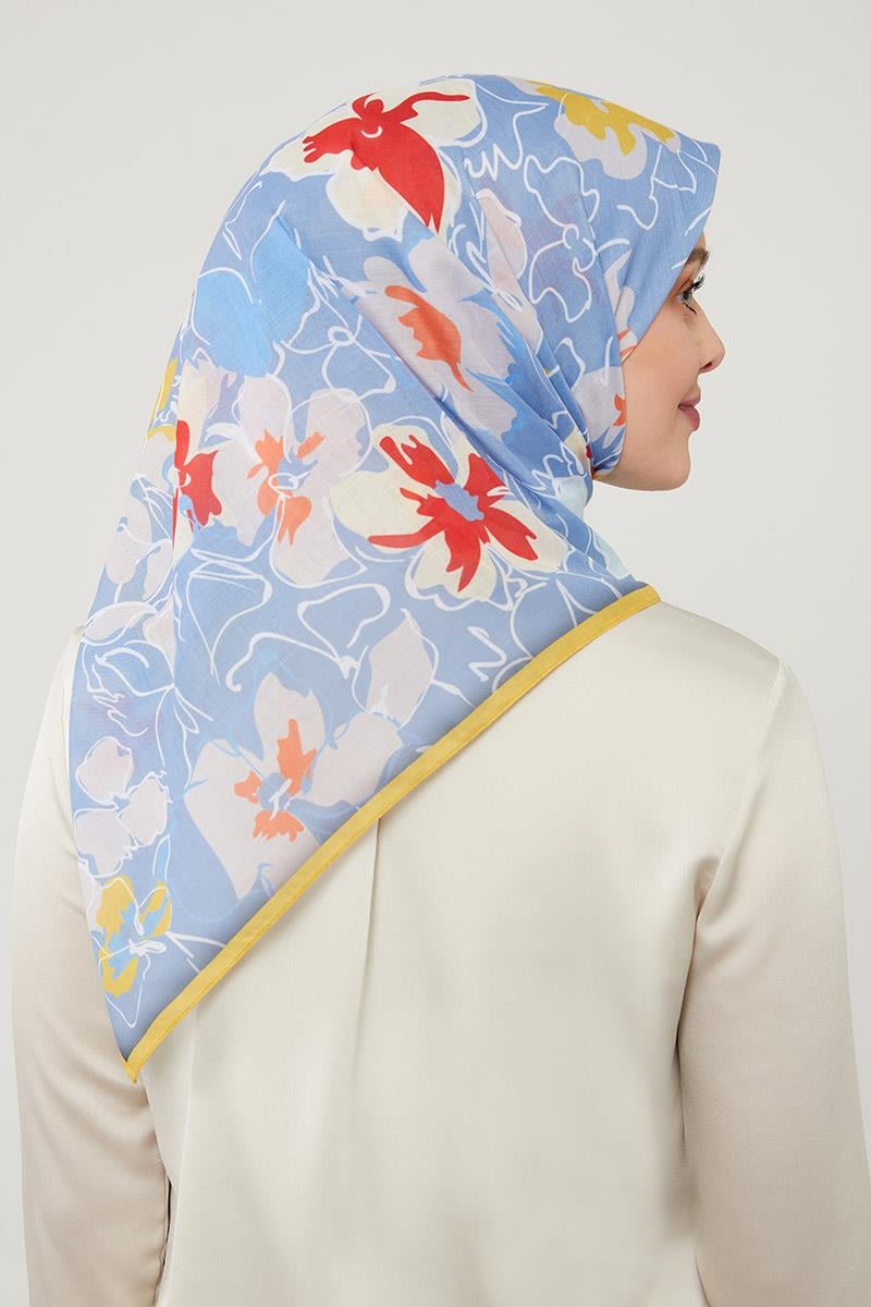 Fivescarf Gök Mavisi Soft Cotton Eşarp