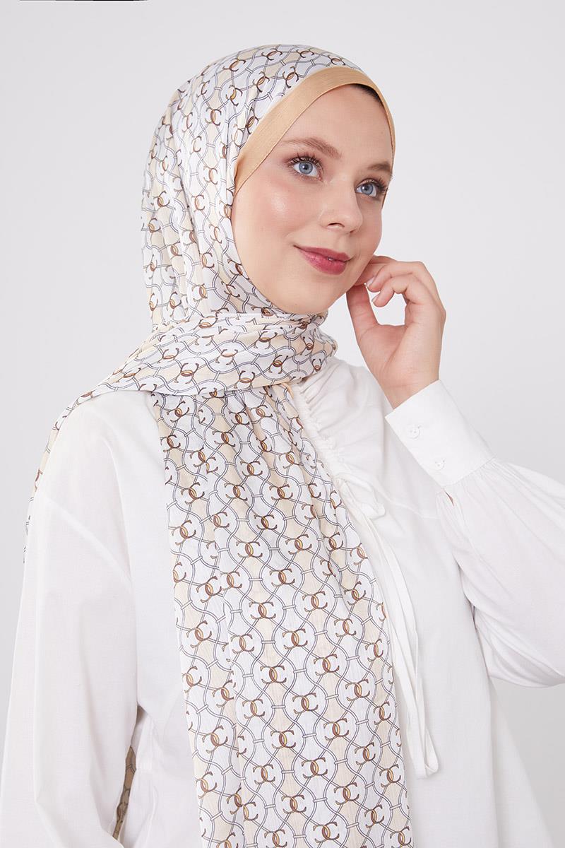 Fivescarf Gold Zincir Desen Brand Şal