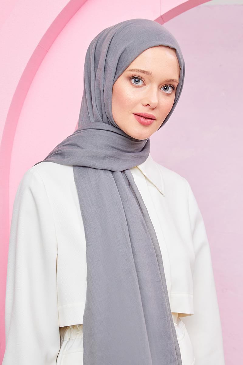 Fivescarf Gri Olay Pamuk Şal