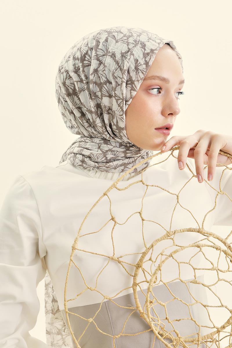 Fivescarf Gri Ortanca Comfort Line Şal