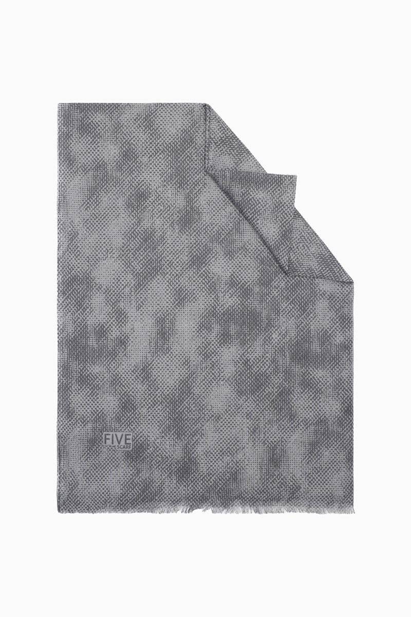 Fivescarf Gri Relax Bulut Batik Şal