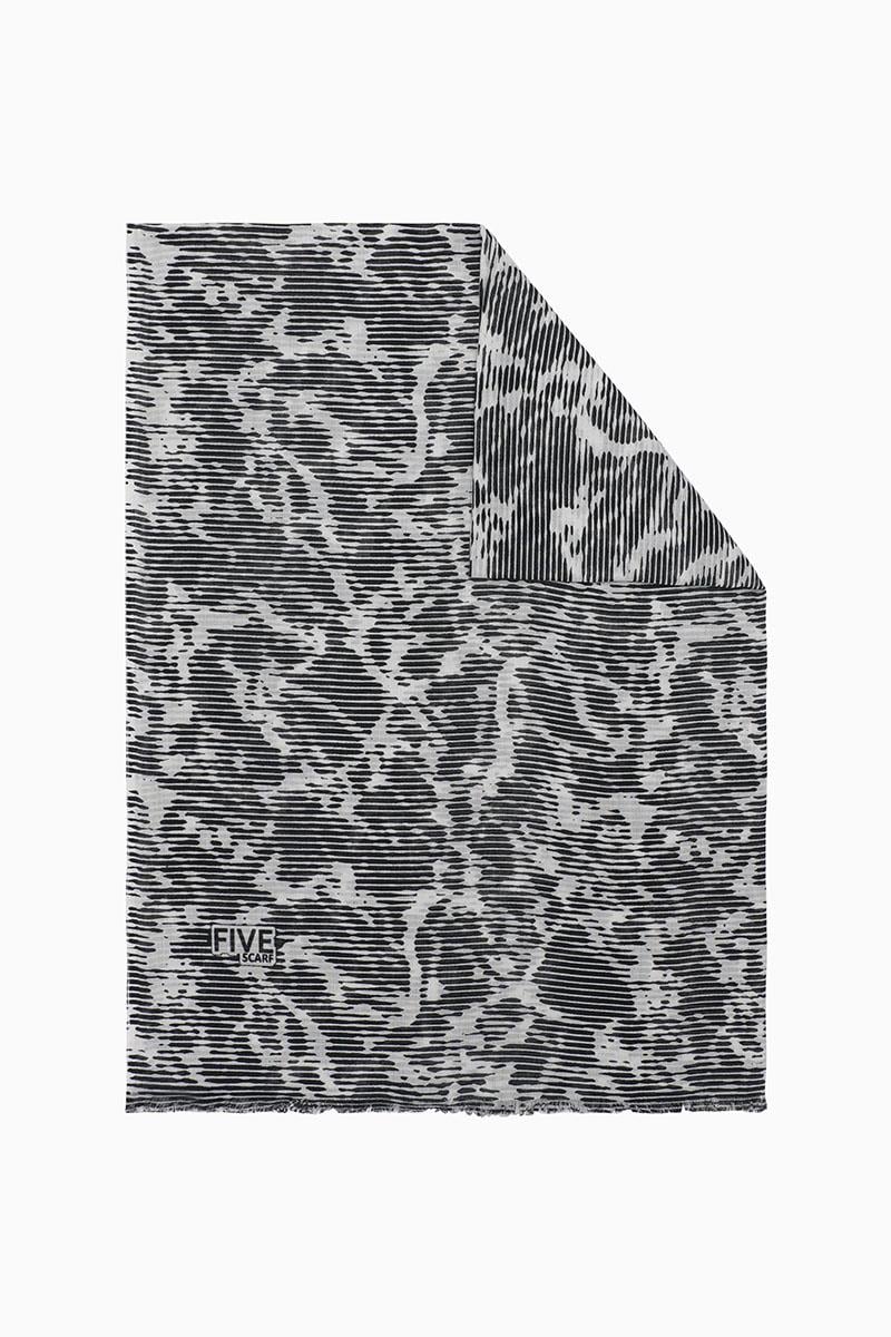 Fivescarf Gri Relax Mermer Desen Şal