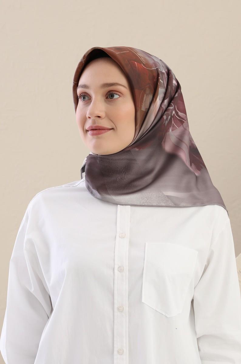 Fivescarf Gri Twill Digital Eşarp