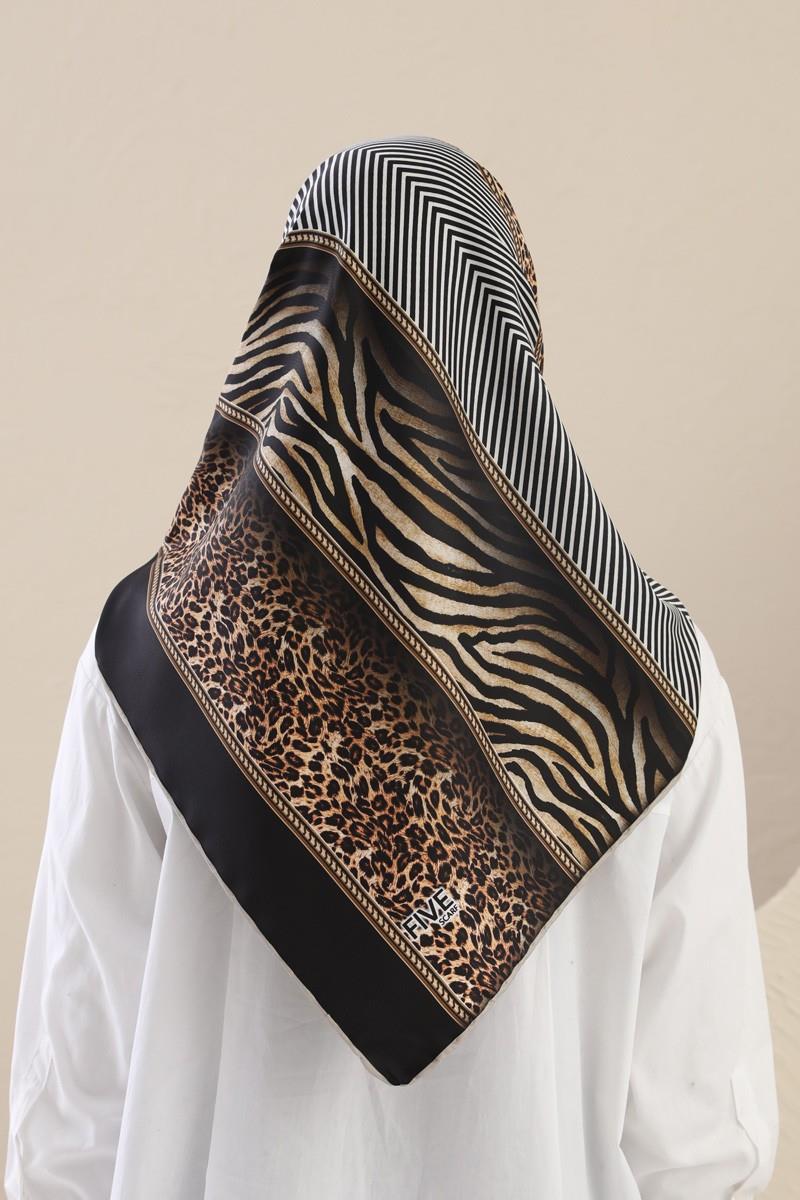 Fivescarf Gri Twill Digital Eşarp