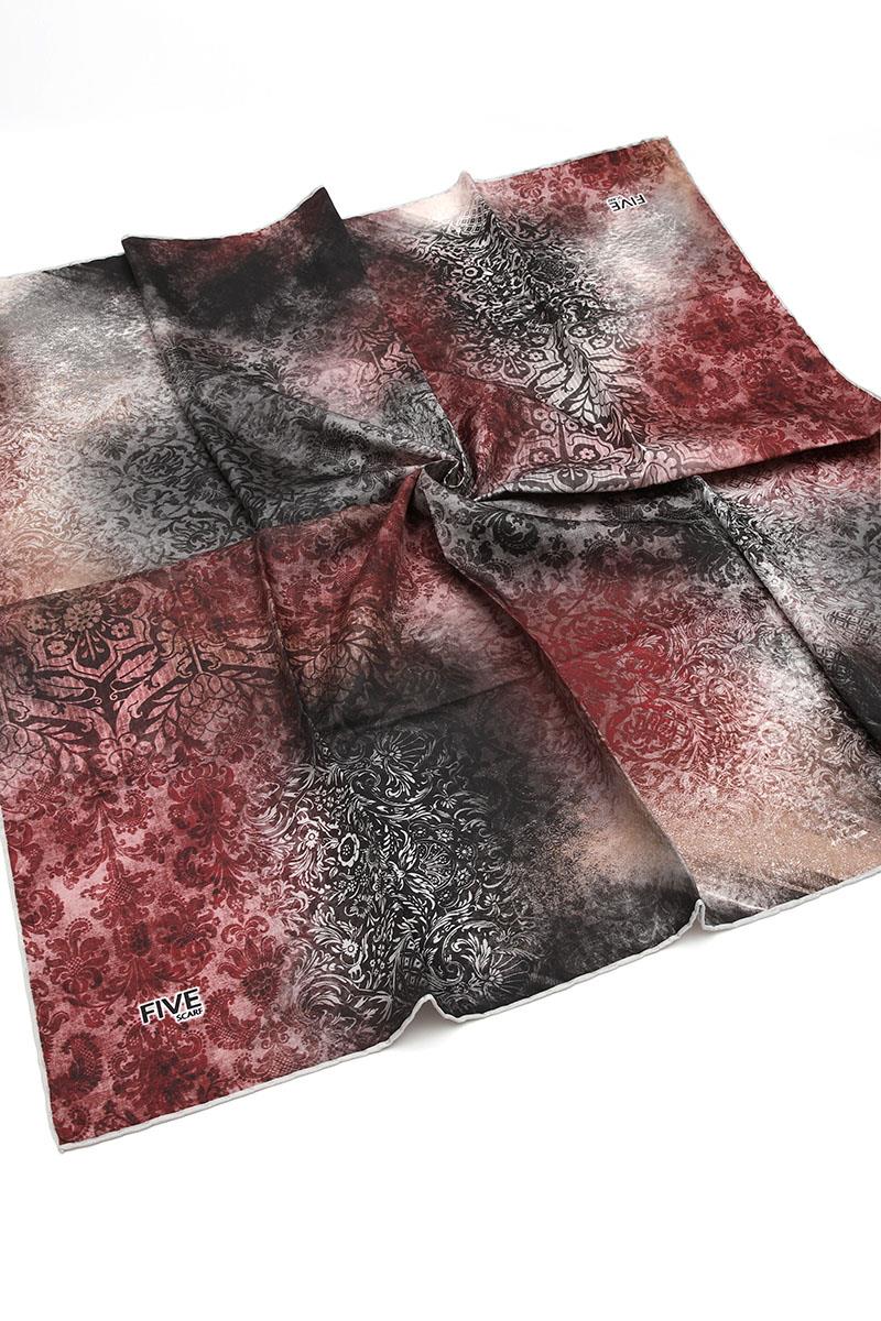 Fivescarf Gri Twill Digital Eşarp