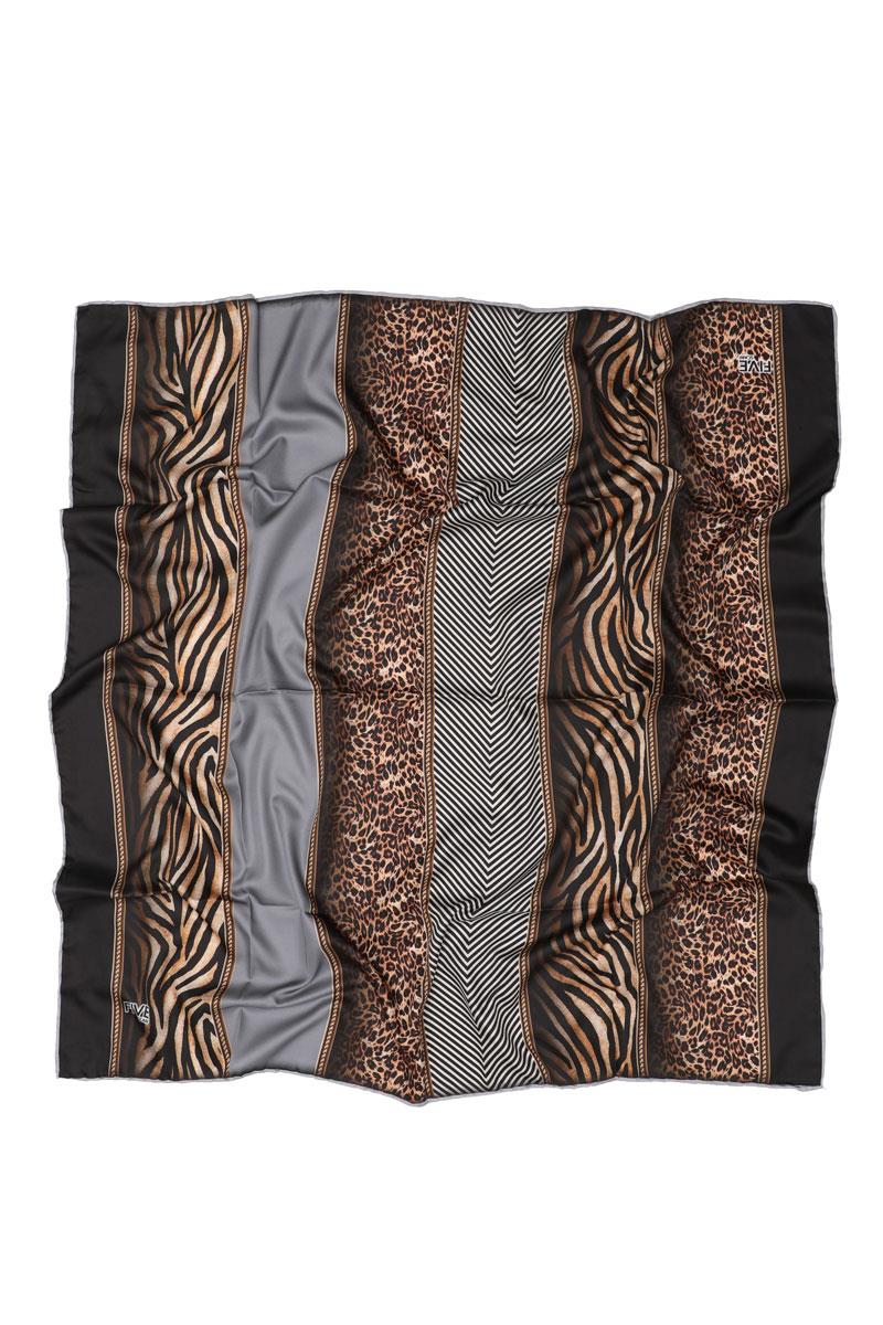 Fivescarf Gri Twill Digital Eşarp