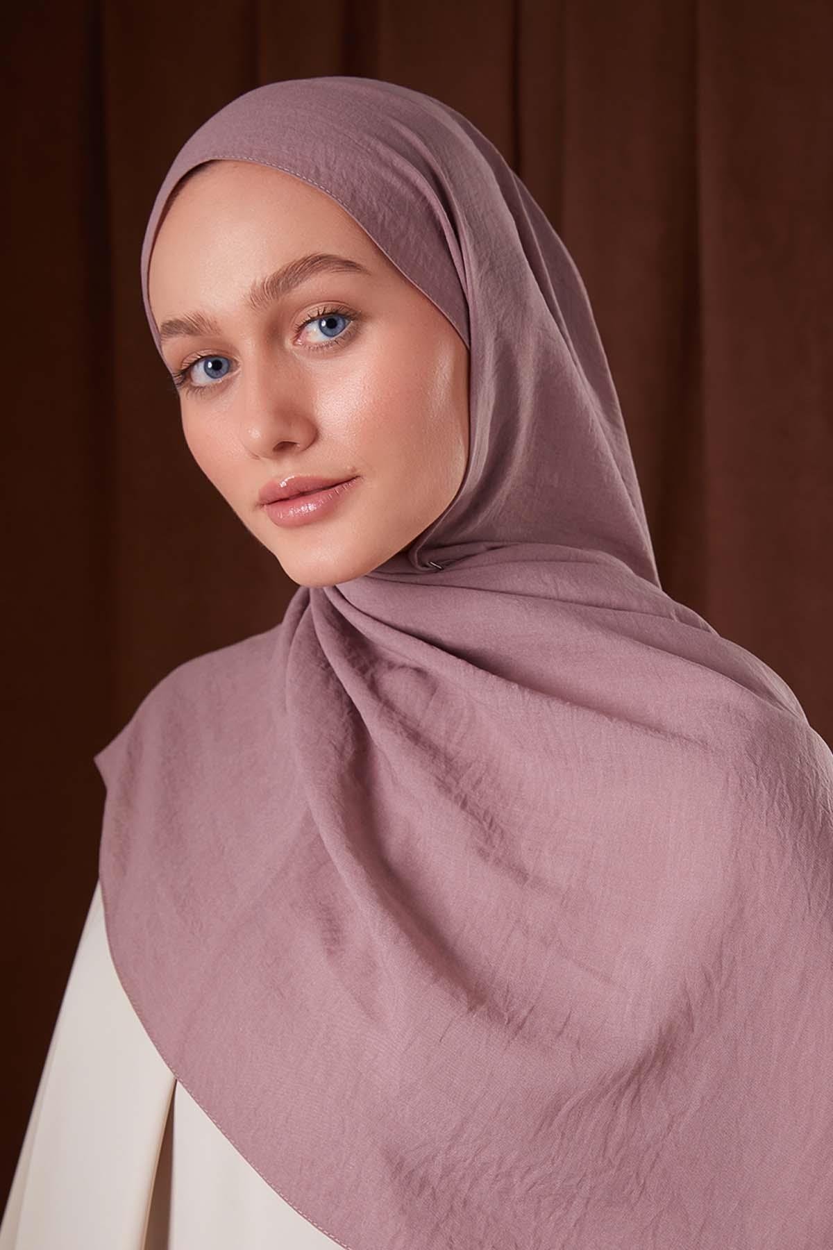 Fivescarf Gül Kurusu Düz Luna Cotton Şal