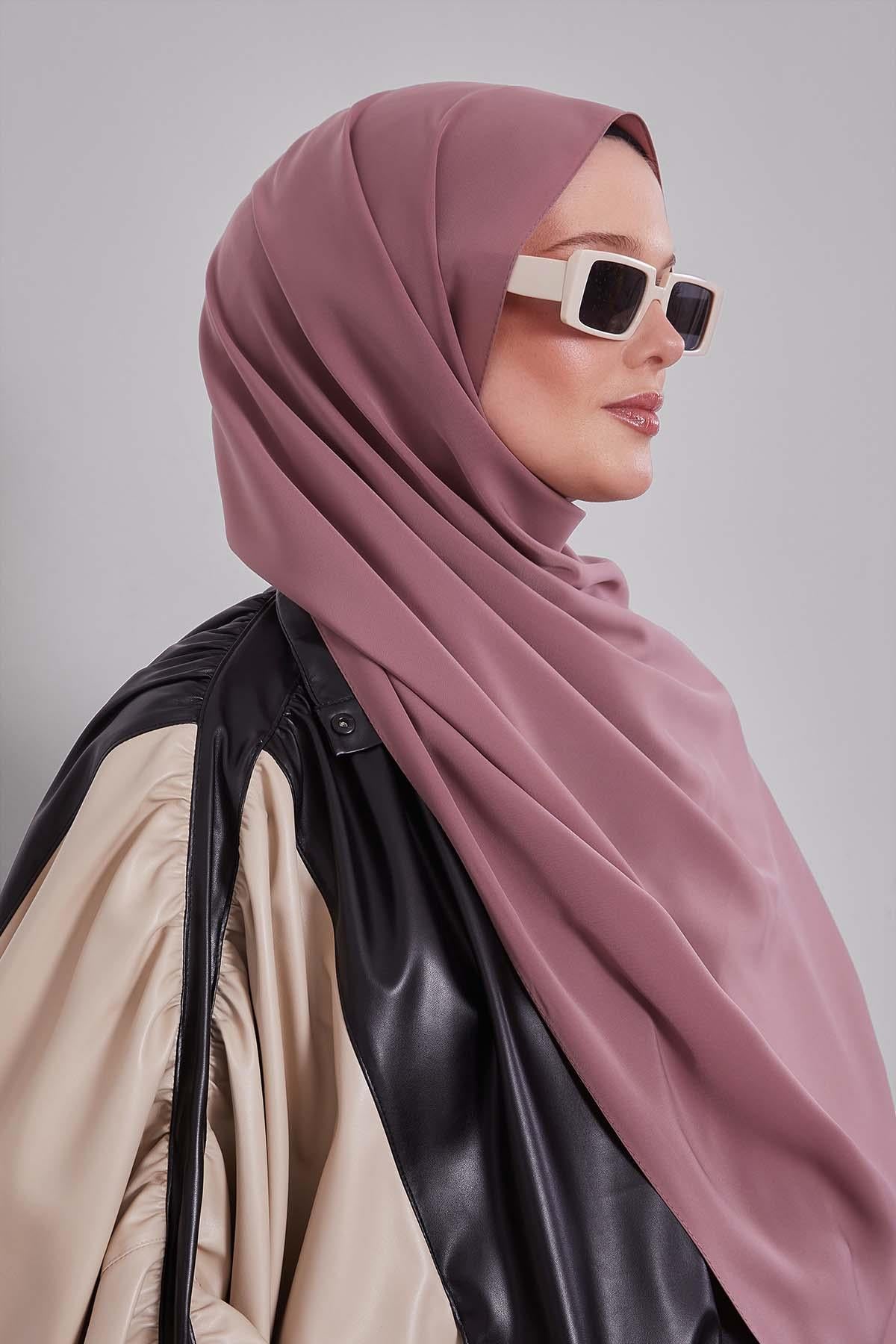 Fivescarf Gül Kurusu Taşlı Lüx Medine İpeği Şal