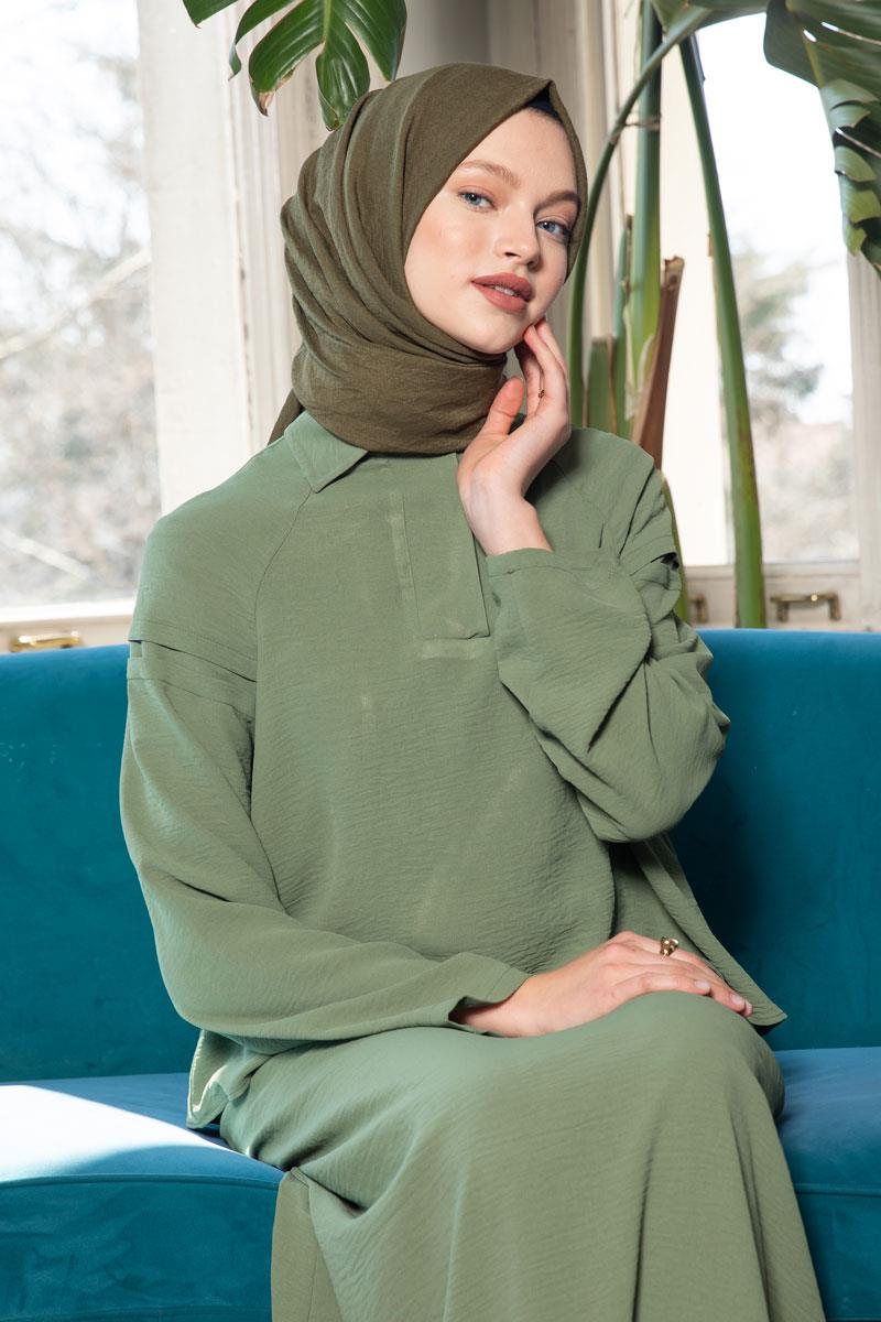 Fivescarf Haki Maxi Peru Şal