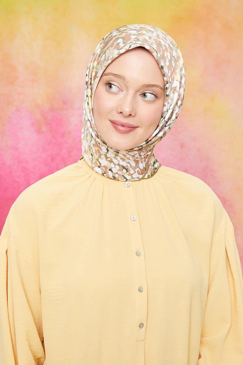 Fivescarf Haki Twill Digital Eşarp