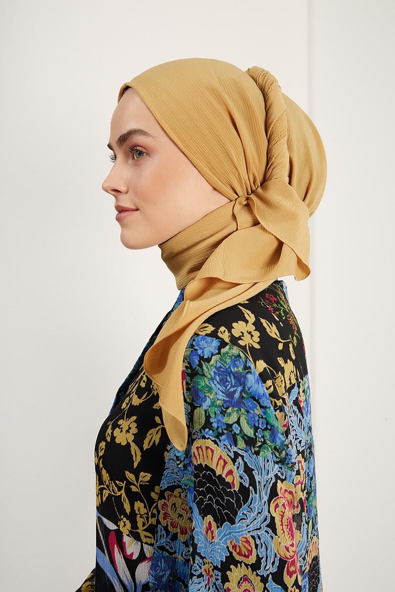 Fivescarf Hardal Krinkıl Şal
