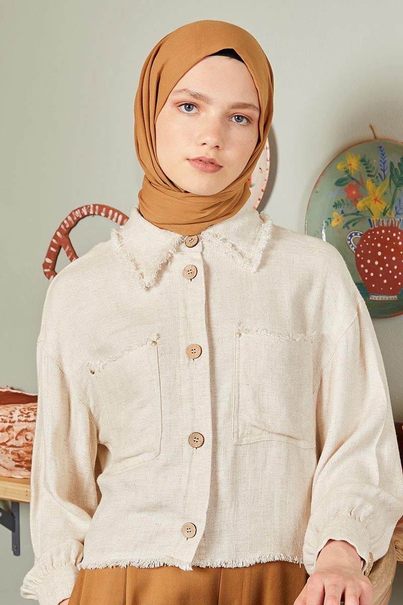 Fivescarf Hardal Modal Pamuk Şal