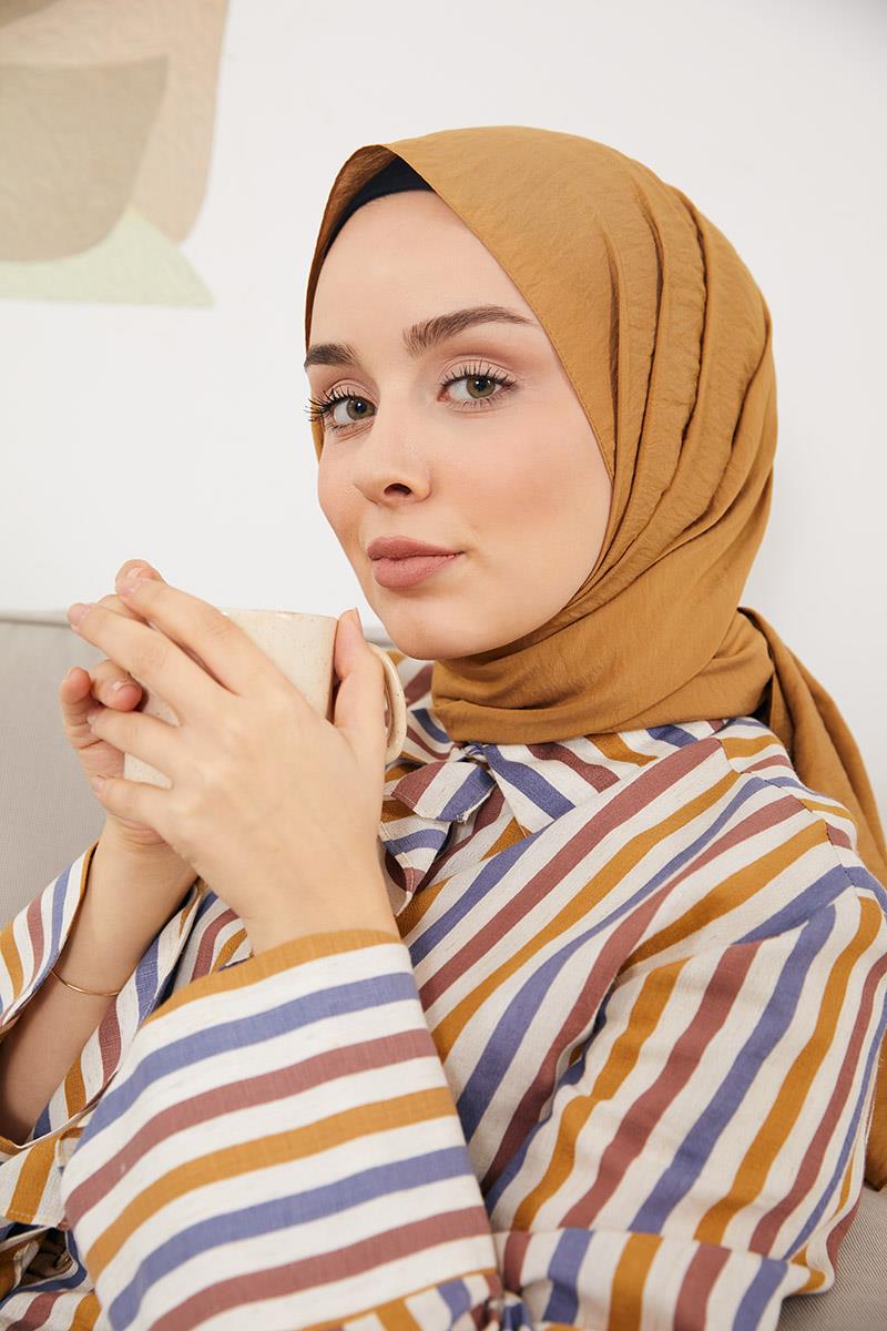 Fivescarf Hardal Tensel Şal
