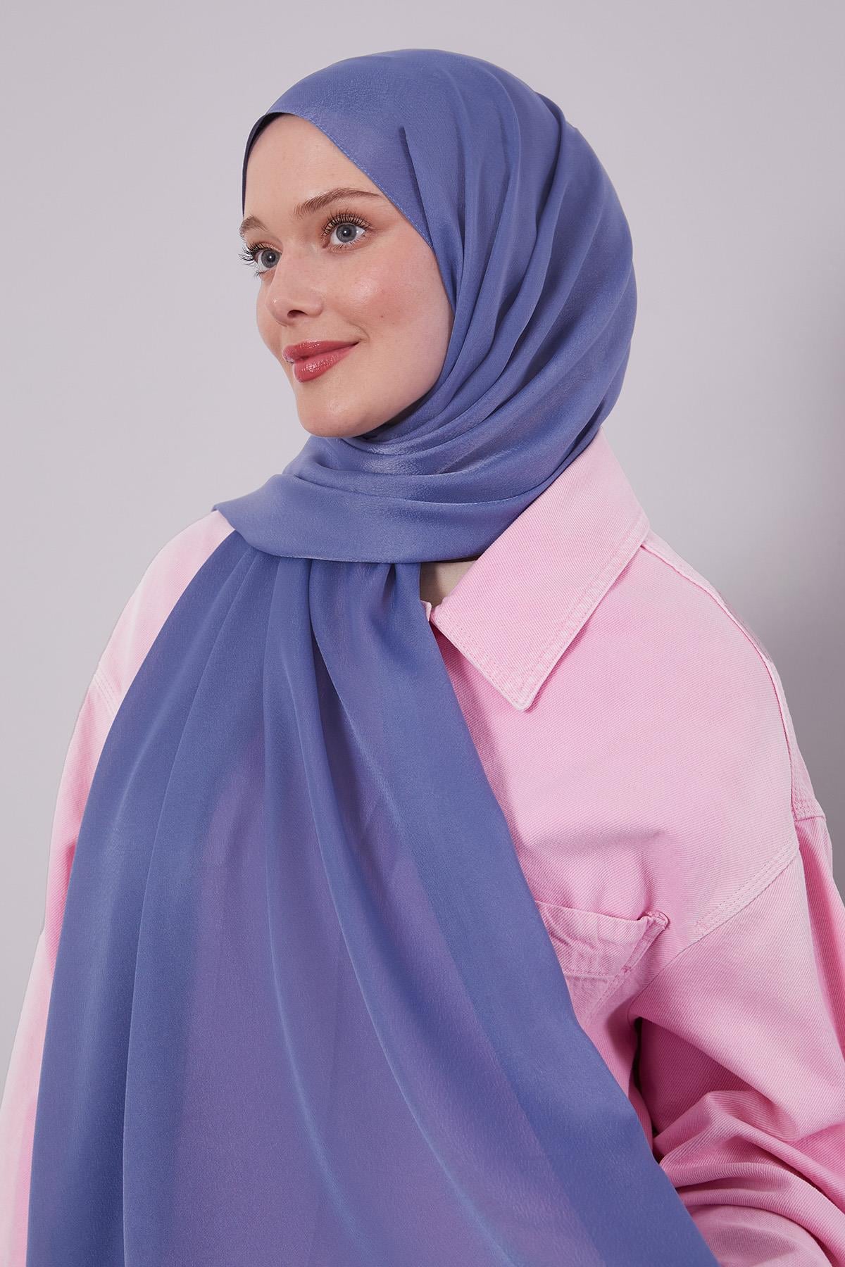 Fivescarf İndigo Düz Purple Şal
