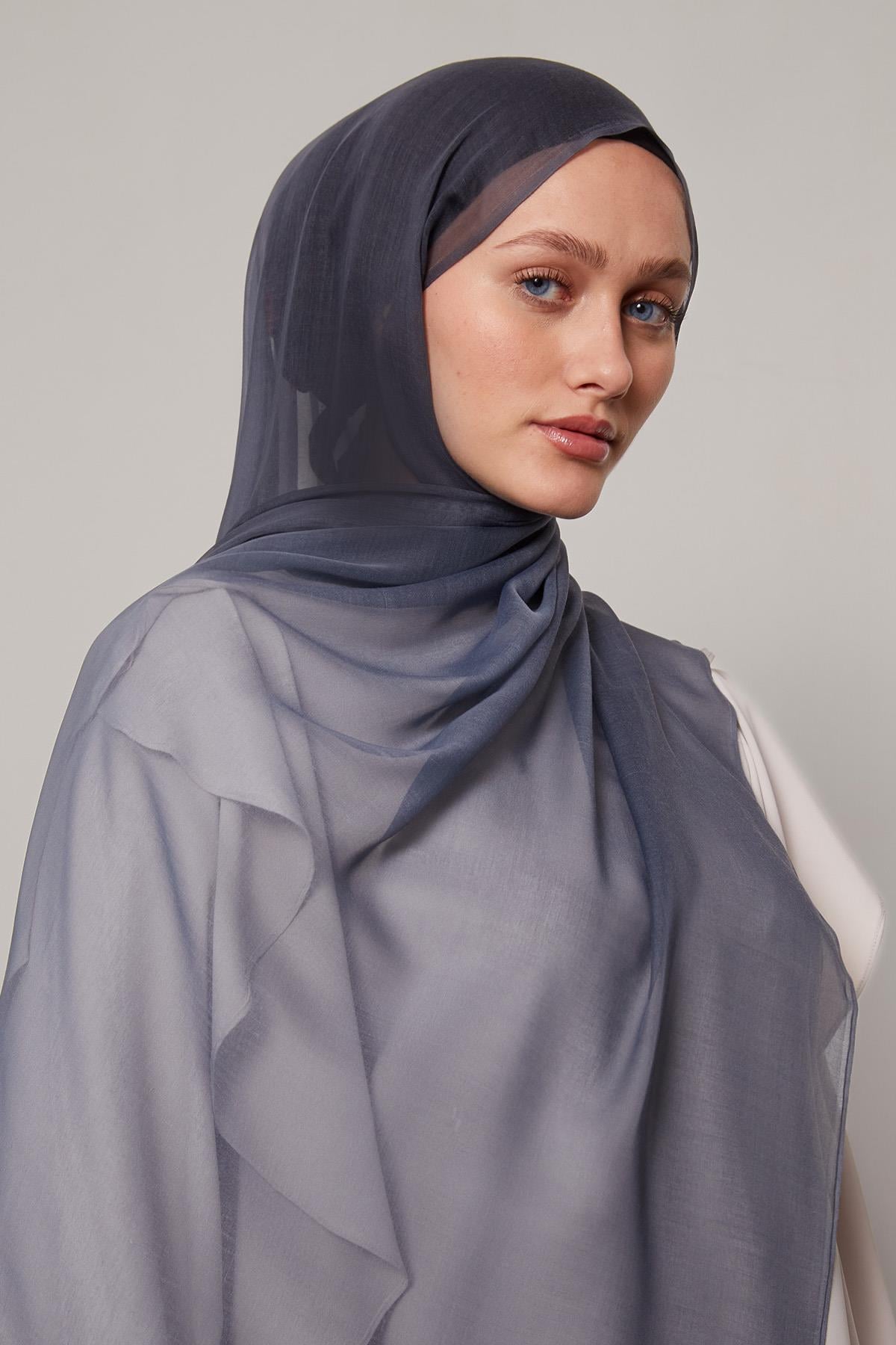 Fivescarf İndigo Geçişli Comfort Şal
