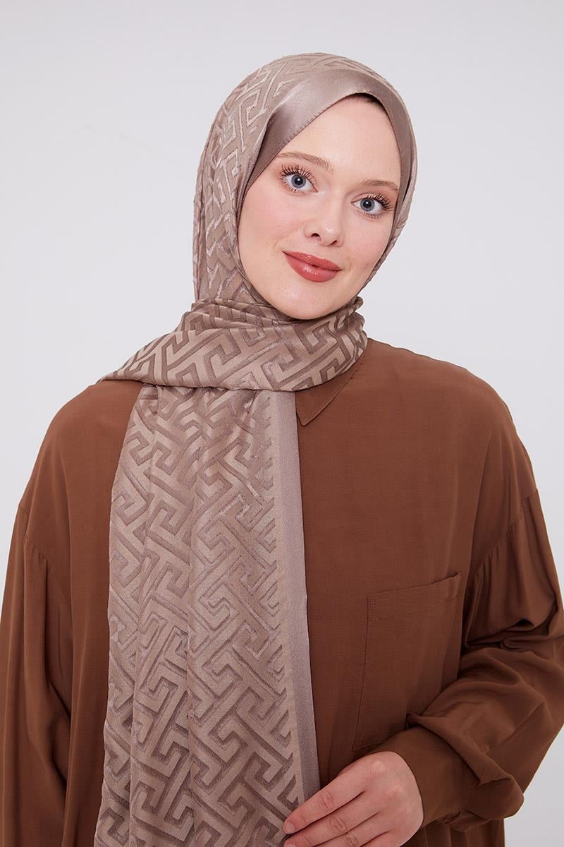 Fivescarf K.Vizon Labirent Desen Deluxe Devore Şal