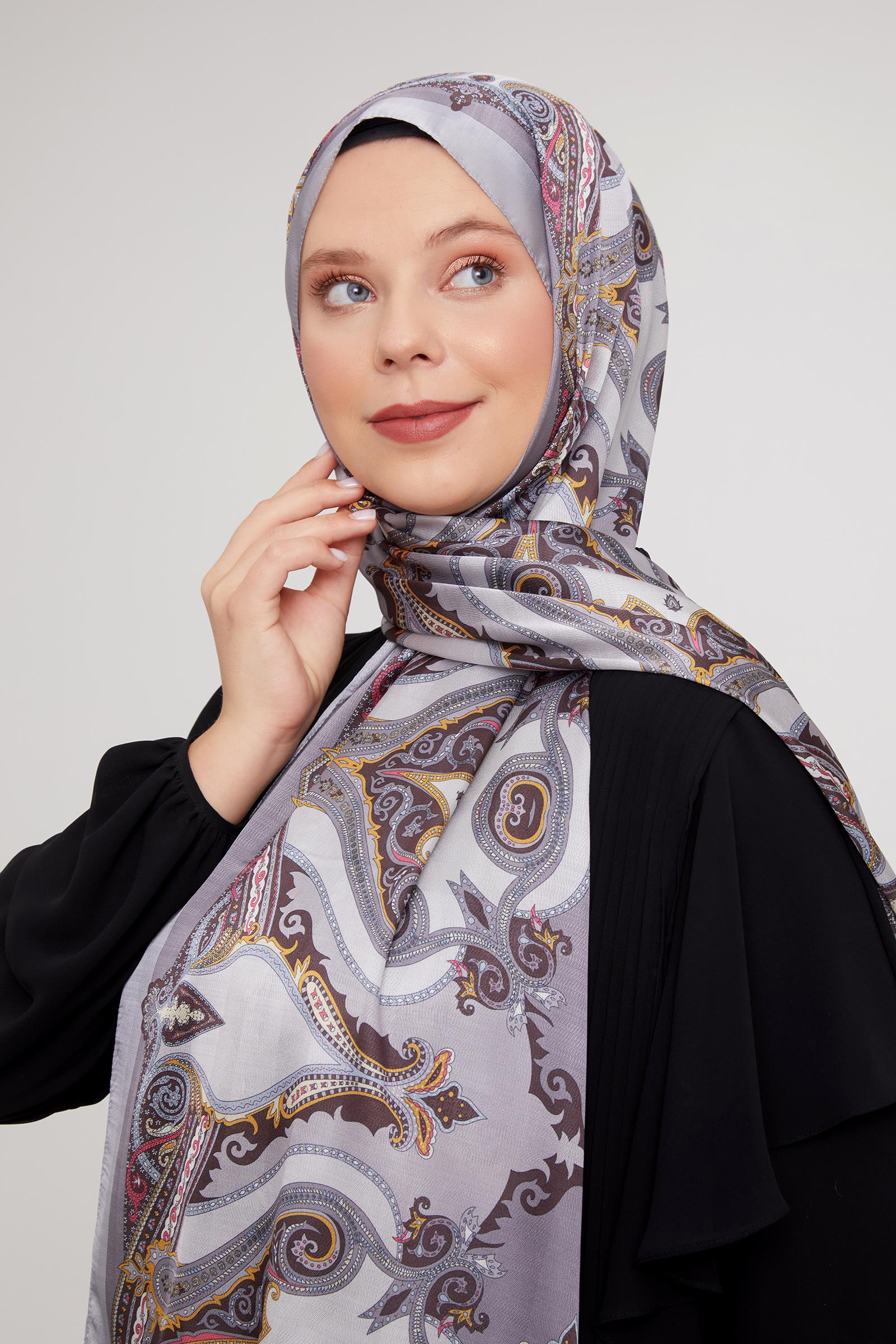 Fivescarf K.Vizon Etnik Çini Desen Vual İpek Şal