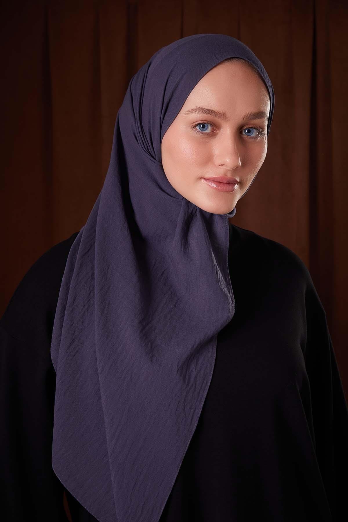 Fivescarf K.Antrasit Düz Luna Cotton Şal