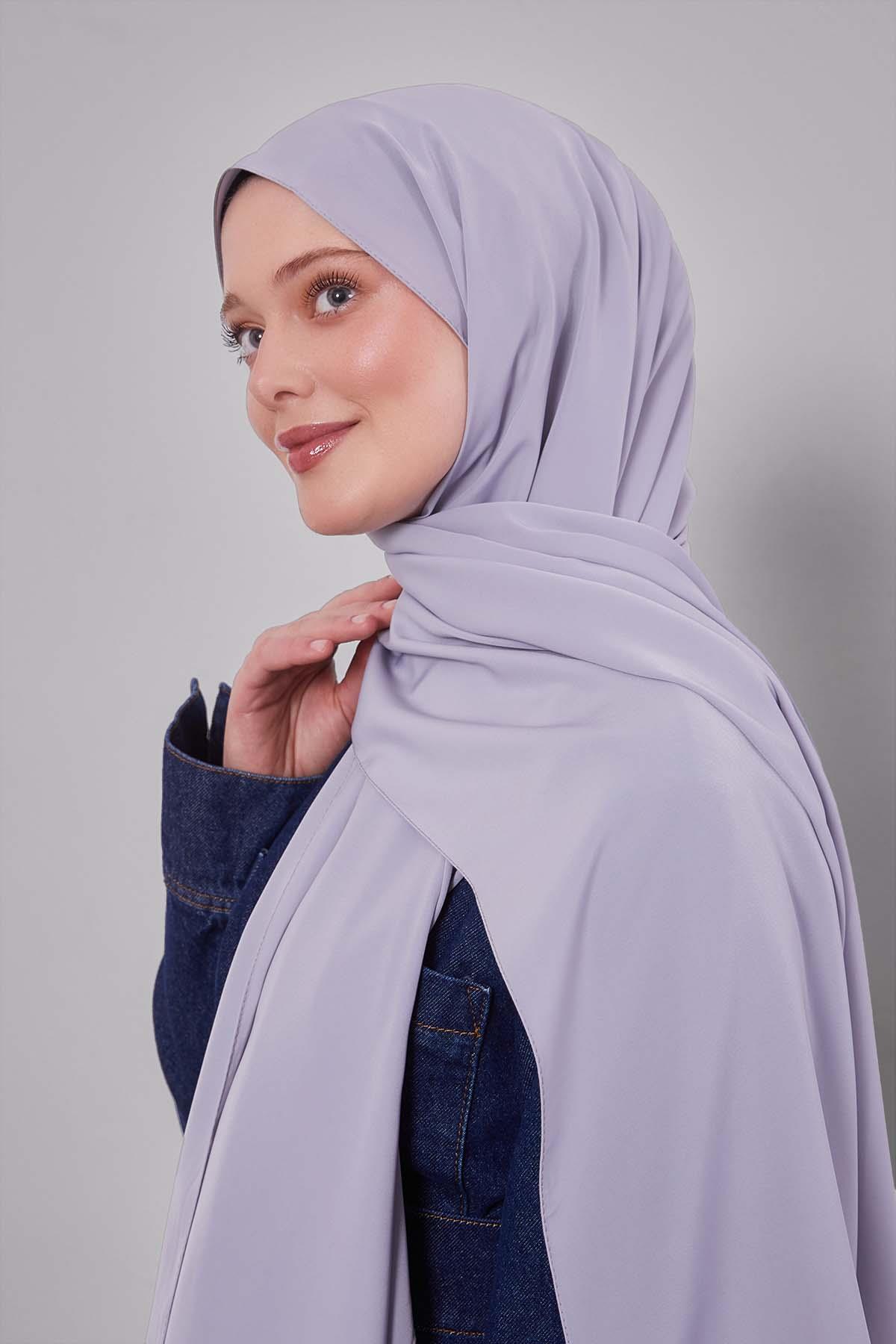 Fivescarf K.Gri Taşlı Lüx Medine İpeği Şal