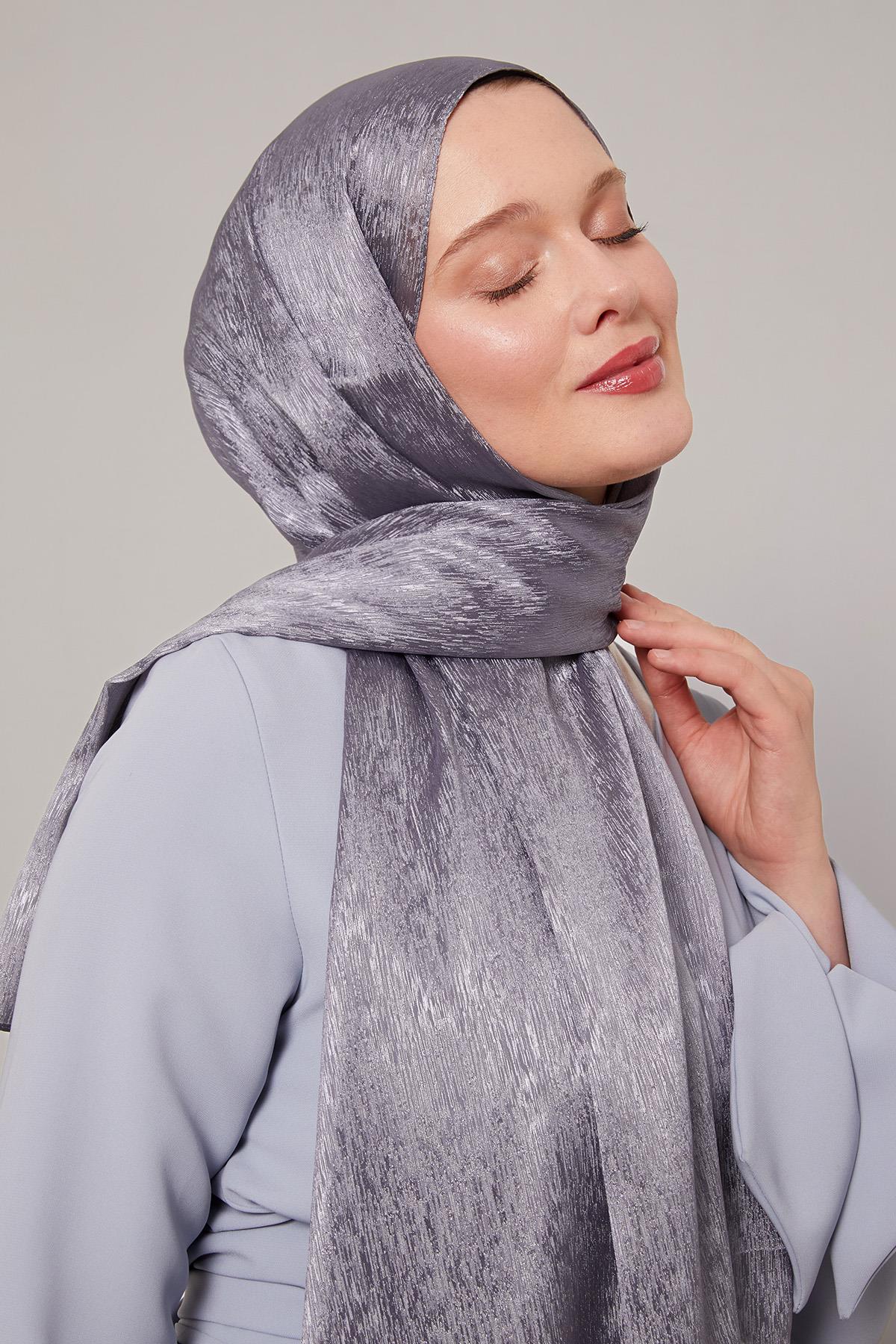 Fivescarf K.Gri Simli Diamond Şal