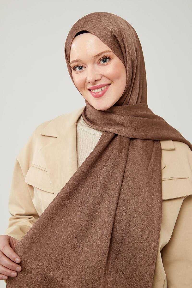 Fivescarf Kahve Jakarlı Elegance Şal