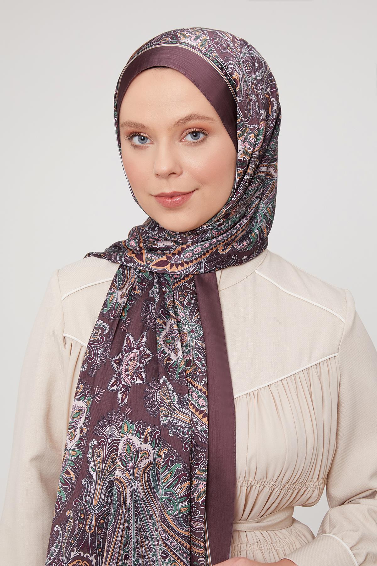 Fivescarf Kahve Motif Desen Brand Şal