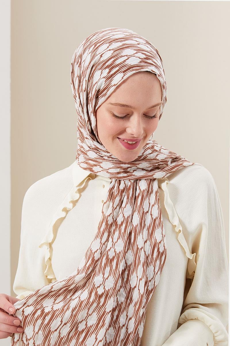 Fivescarf Kahverengi Bulut Comfort Line Şal