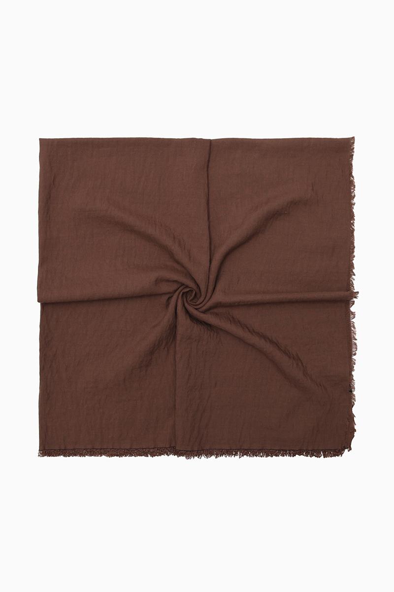Fivescarf Kahverengi Maxi Cotton Eşarp