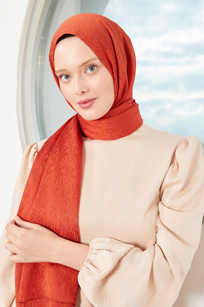Fivescarf Kiremit Elmas Abiye Şal