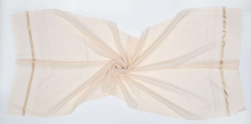 Fivescarf Kırık Beyaz Gold Relax Şal