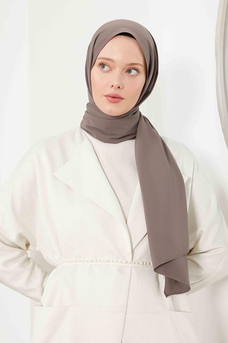 Fivescarf Koyu Bej Medine İpeği Şal