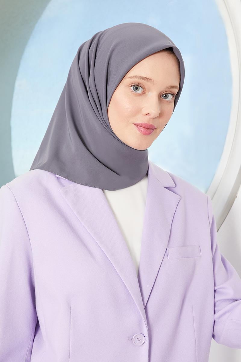 Fivescarf Koyu Gri Medine İpeği Eşarp