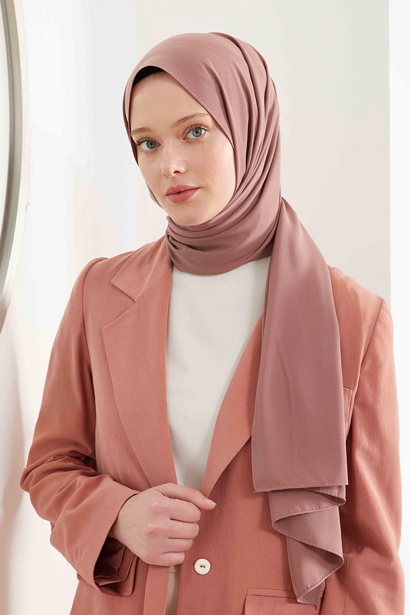 Fivescarf Koyu Pembe Medine İpeği Şal