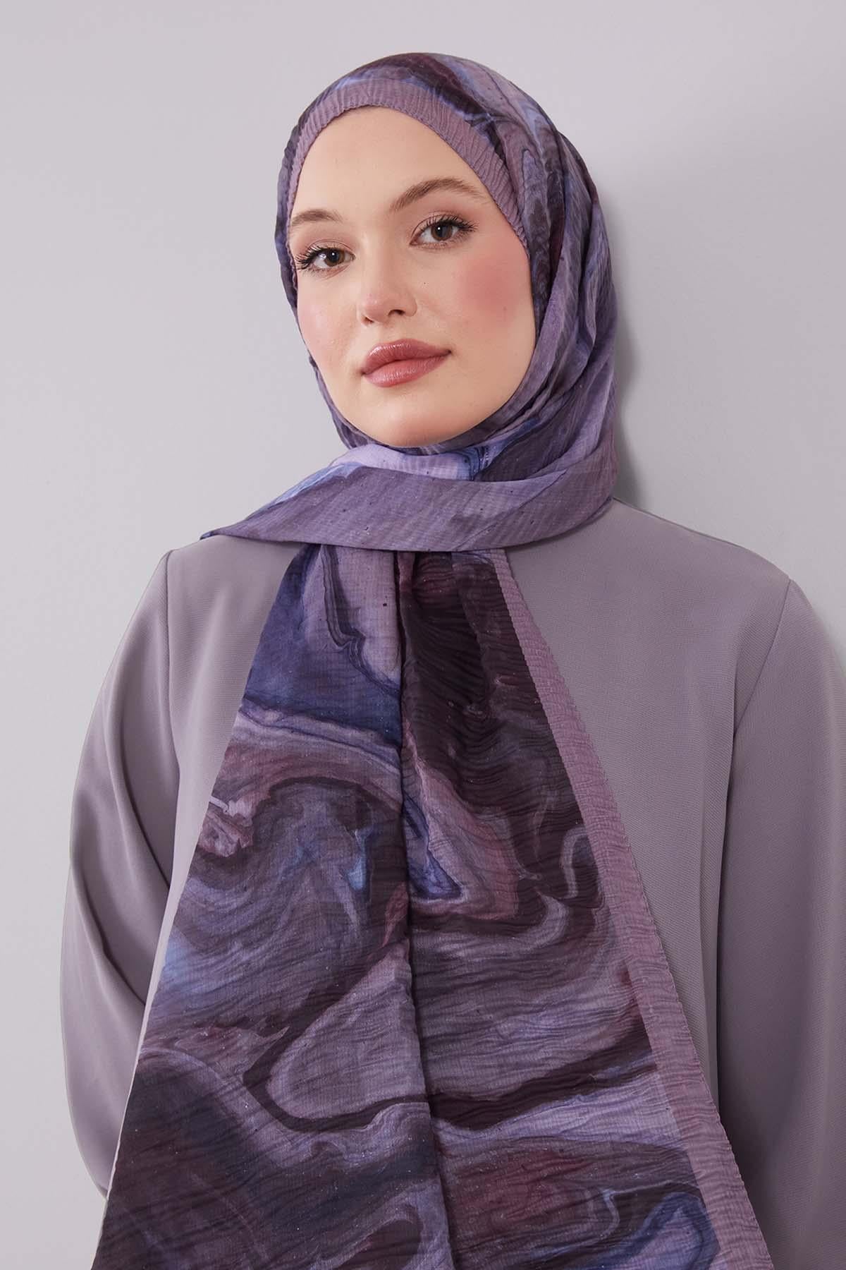 Fivescarf Koyu Pudra Aura Müslin Şal