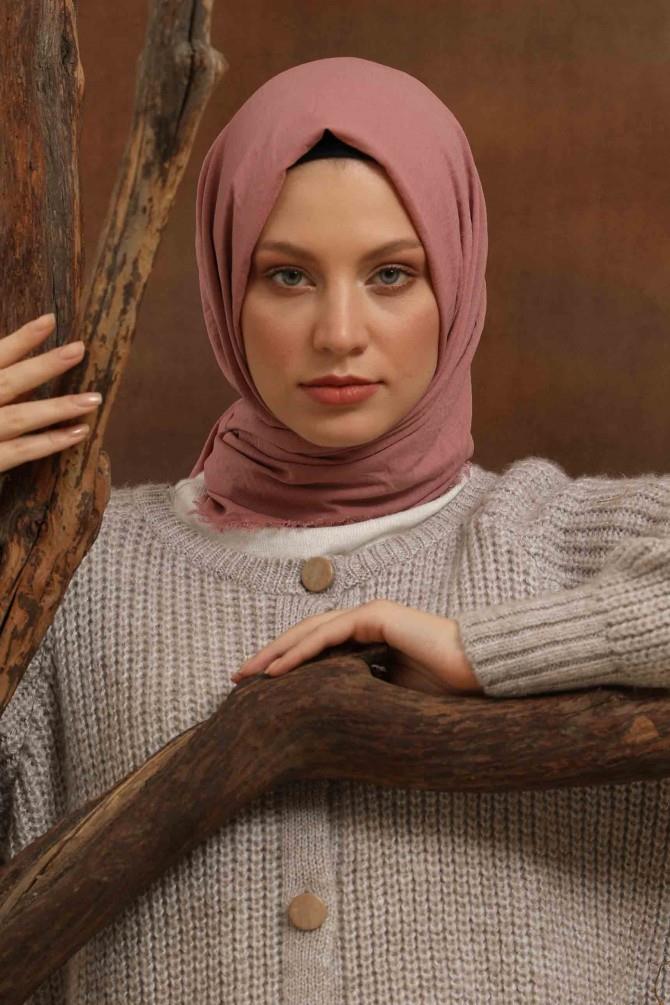 Fivescarf Koyu Pudra Maxi Cotton Şal
