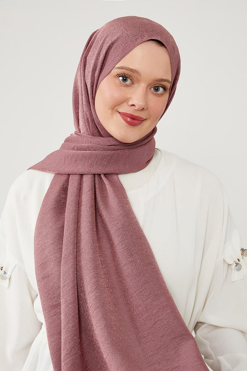 Fivescarf Koyu Pudra Pırıltı Şal