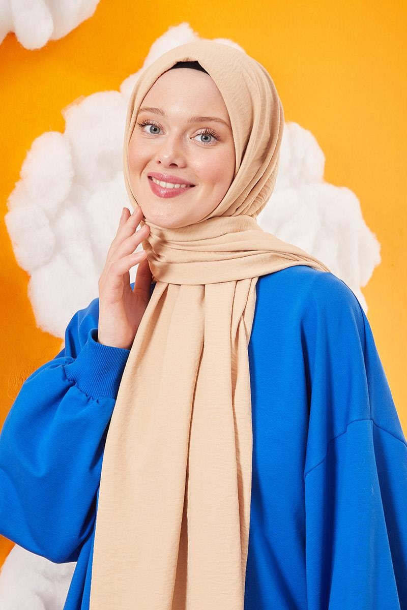Fivescarf Koyu Sarı Pamuk Cazz Şal