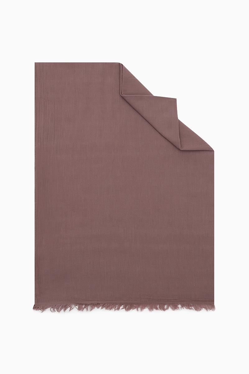 Fivescarf Koyu Somon Naturel Pamuk Şal