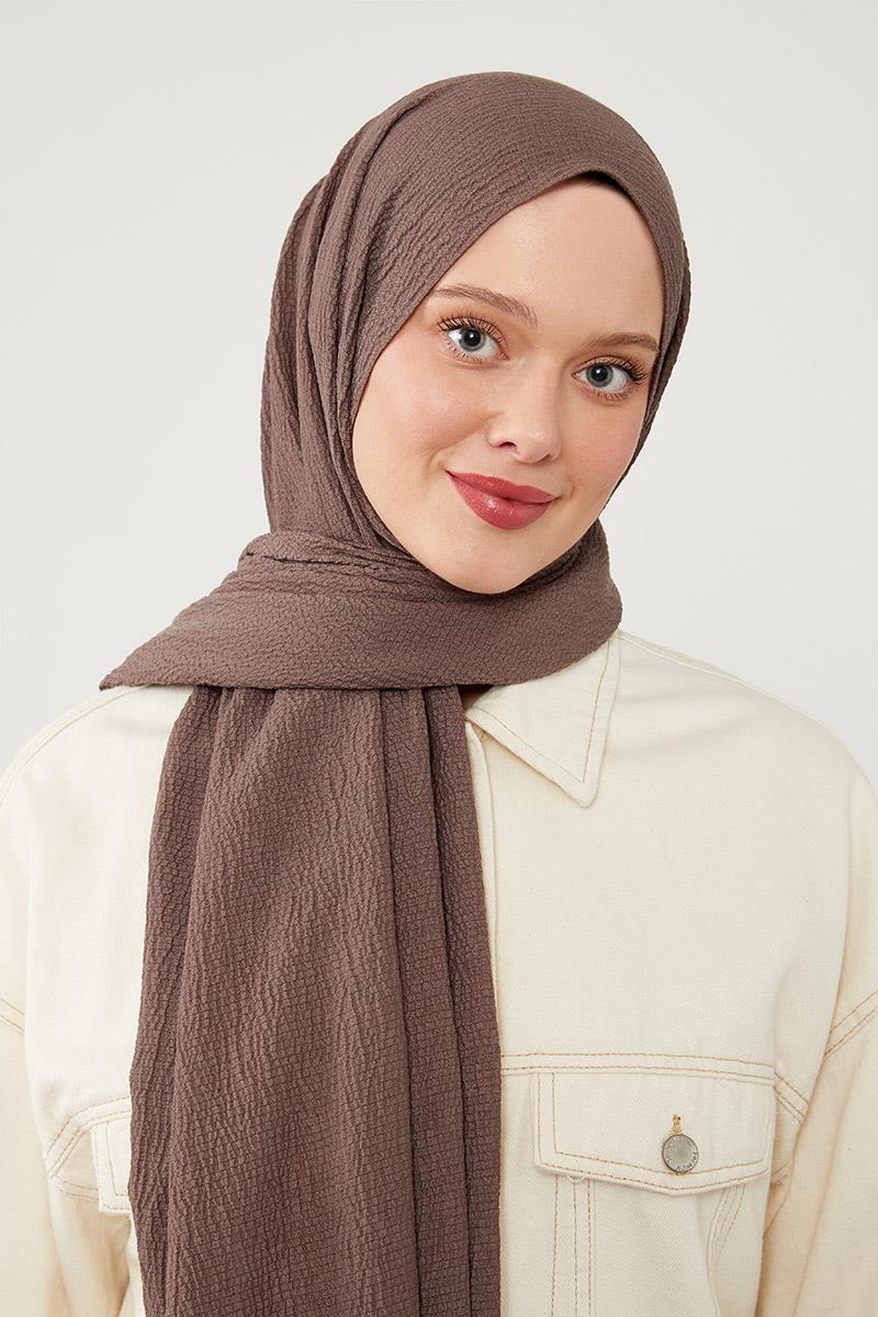 Fivescarf Koyu Vizon Harmoni Şal