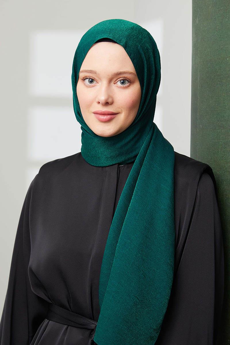 Fivescarf Koyu Yeşil Pırıltı Şal