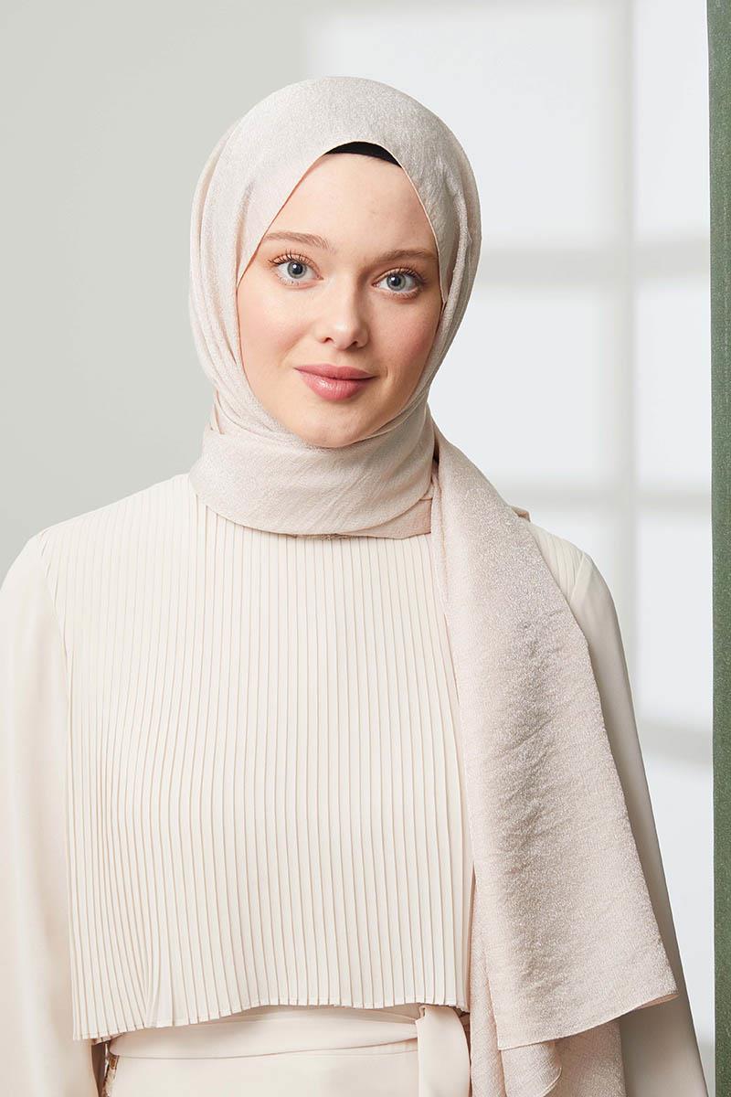 Fivescarf Krem Pırıltı Şal